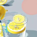drinking water with lemon